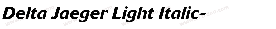 Delta Jaeger Light Italic字体转换